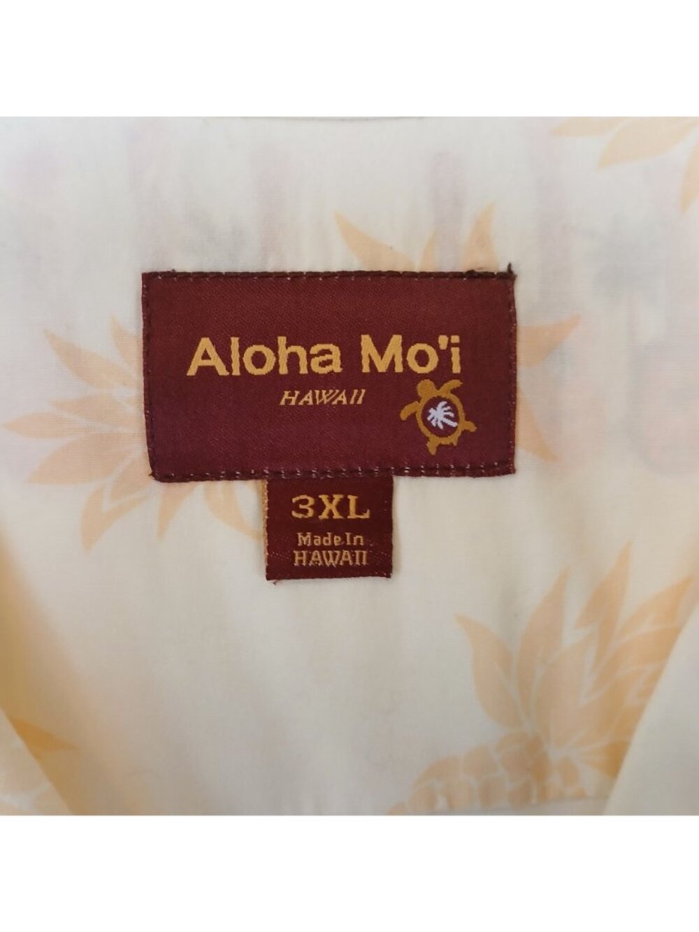 Aloha Moi 3XL Hawaiian Shirt Ukelele & Pineapple Print 100% Cotton Made USA I-10 - Picture 3 of 6